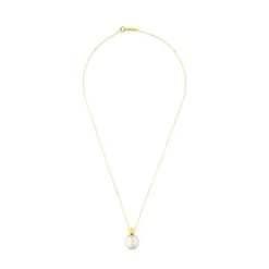 Alecia Necklace in Gold with Pearl.