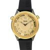 Analog Watch with black silicone strap and gold-colored IP steel case TOUS Now