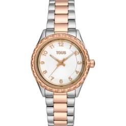 Analog Watch with steel and rose-colored IPRG steel bracelet TOUS T-Bear Kdt