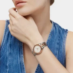 Analog Watch with steel and rose-colored IPRG steel bracelet TOUS T-Bear Kdt