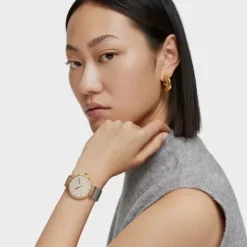 Analog Watch with steel bracelet and aluminum case in gold-colored IPG TOUS S-Mesh Mirror