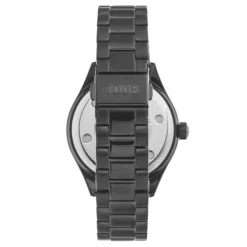 Analogue watch with black IP steel wristband and crystals T-Logo