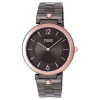 Analogue watch with gray-colored IP steel and pink-colored IPRG steel wristband S-Band