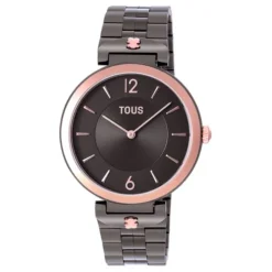 Analogue watch with gray-colored IP steel and pink-colored IPRG steel wristband S-Band
