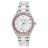 Analogue watch with steel wristband and pink aluminum inner bezel Mini T-Bear