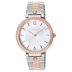 Analogue watch with steel and pink-colored IPRG steel wristband S-Band