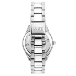 Analogue watch with steel wristband and mauve aluminum inner bezel Mini T-Bear