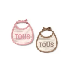 Baby bib set in Classic pink