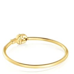 Bangle with 18kt gold plating over silver and green motif TOUS MANIFESTO