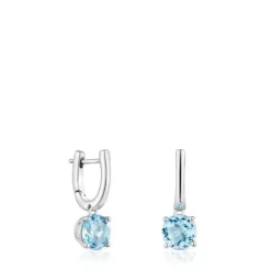 Basic Colors silver and topaz Earrings