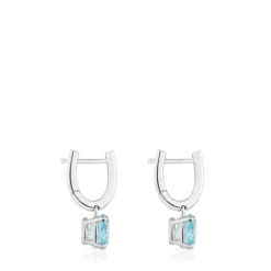 Basic Colors silver and topaz Earrings