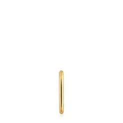 Basics 17 mm single oval Hoop earring with 18kt gold plating over silver