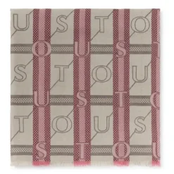 Beige and pink TOUS Legacy Jacquard Foulard