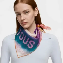 Beige square Scarf TOUS Heart