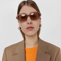 Beige Sunglasses Pale Oval