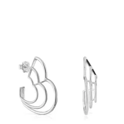 Bickie triple heart silver Eearrings