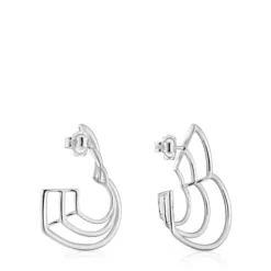 Bickie triple heart silver Eearrings