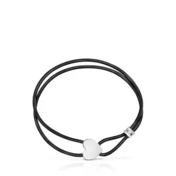 Black elastic Sweet Dolls Bracelet with silver heart