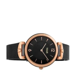 Black IP Steel S-Mesh Watch