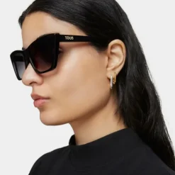 Black Sunglasses TOUS Logo Color Block