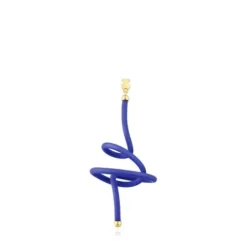 Blue bear spiral and silver vermeil TOUS St. Tropez Caucho 1/2 Earring