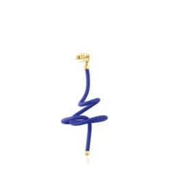 Blue bear spiral and silver vermeil TOUS St. Tropez Caucho 1/2 Earring