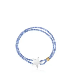Blue elastic Bracelet with silver star Sweet Dolls