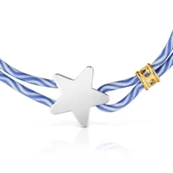 Blue elastic Bracelet with silver star Sweet Dolls