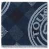 Blue jacquard Kaos Mini Stamp Foulard
