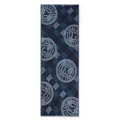 Blue jacquard Kaos Mini Stamp Foulard