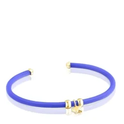 Blue star and silver vermeil TOUS St. Tropez Caucho Bracelet