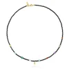 Bold Bear Choker with 18kt gold plating over silver, onyx, gemstones