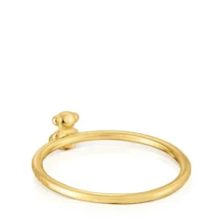 Bold Bear gold and bear charm Ring