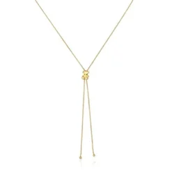 Bold Bear medium Necklace with 18kt gold plating over silver and bear motif