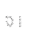 Bold Bear 12 mm silver Hoop earrings