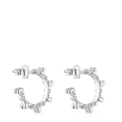 Bold Bear 12 mm silver Hoop earrings