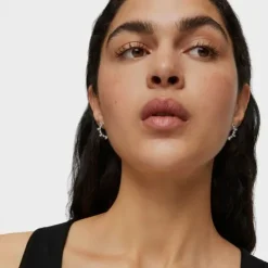 Bold Bear 12 mm silver Hoop earrings