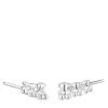 Bold Bear silver bear ear Climber earrings