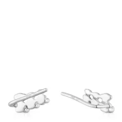 Bold Bear silver bear ear Climber earrings