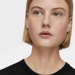 Bold Bear silver bear ear Climber earrings