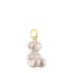 Bold Bear white steel bear Pendant