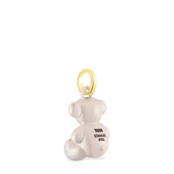 Bold Bear white steel bear Pendant