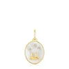 Cancer Pendant in silver vermeil with mother-of-pearl and topazes TOUS Horoscope