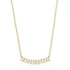 Choker with 18kt gold plating over silver and cultured pearls Gloss