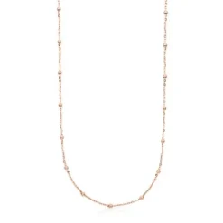 Choker with 18kt rose-gold plating over silver and balls TOUS Chain
