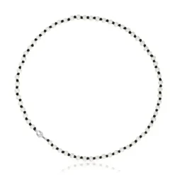 50 cm black nylon necklace with cultured pearls TOUS MANIFESTO