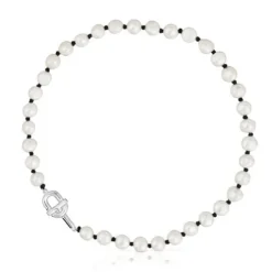 44 cm black nylon Necklace with cultured pearls TOUS MANIFESTO
