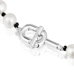 44 cm black nylon Necklace with cultured pearls TOUS MANIFESTO