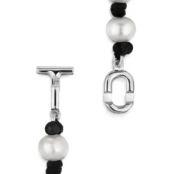 50 cm black nylon necklace with cultured pearls TOUS MANIFESTO