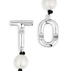 44 cm black nylon Necklace with cultured pearls TOUS MANIFESTO